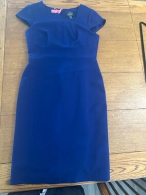 Adrianna Papell Royal Blue Cap Sleeve Sheath Dress